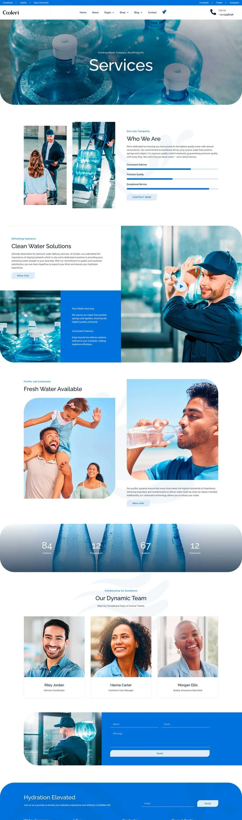 物流/运输 Elementor 模板服务页面预览