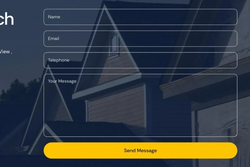 建筑/地产 Elementor 模板联系表单预览