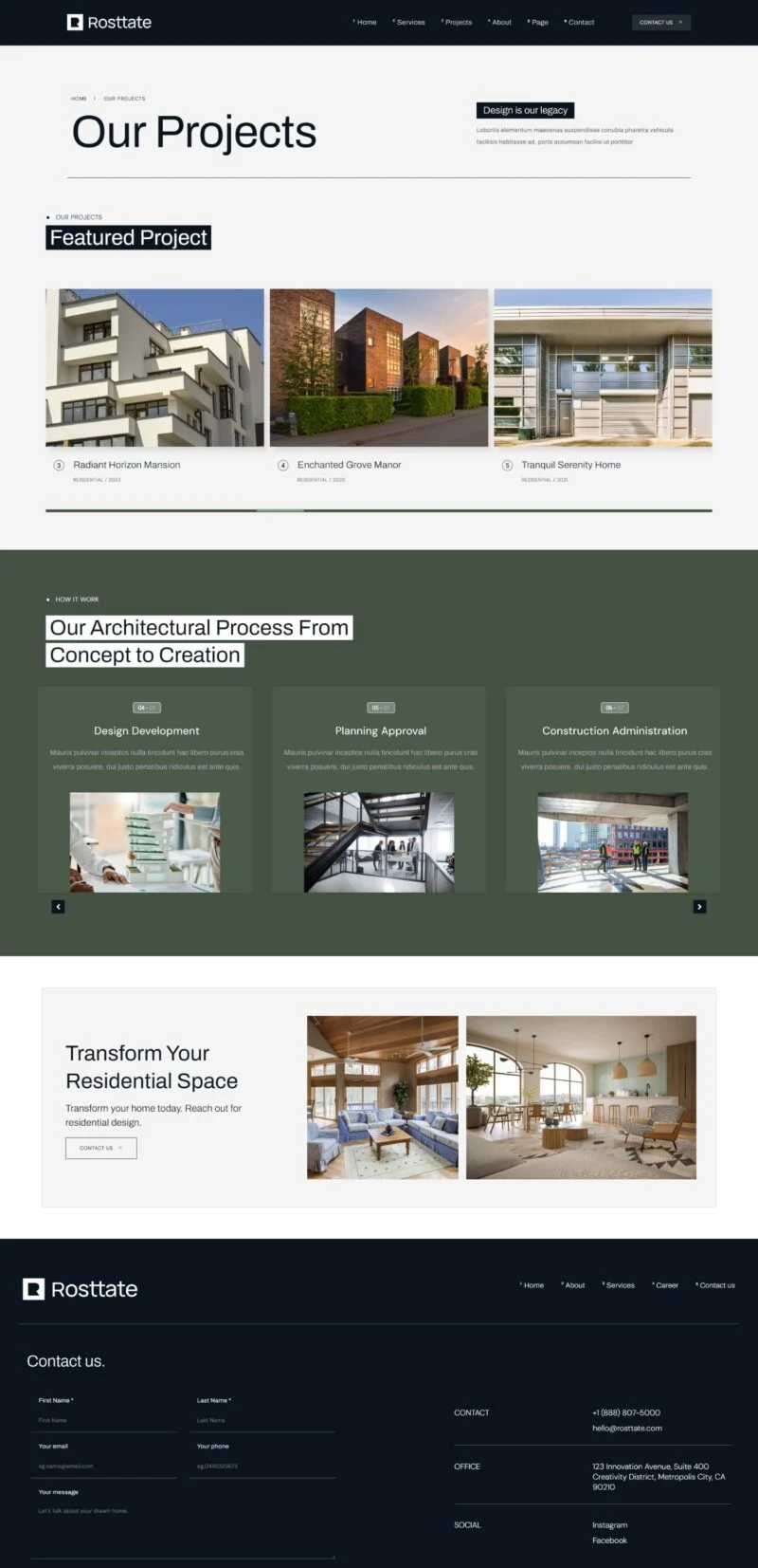 建筑设计公司Elementor网站模板_一键导入快速建站插图4-WP资源海 艺术/设计 Elementor 模板项目案例预览