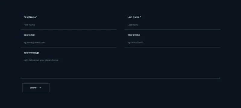 建筑设计公司Elementor网站模板_一键导入快速建站插图7-WP资源海 艺术/设计 Elementor 模板联系表单预览