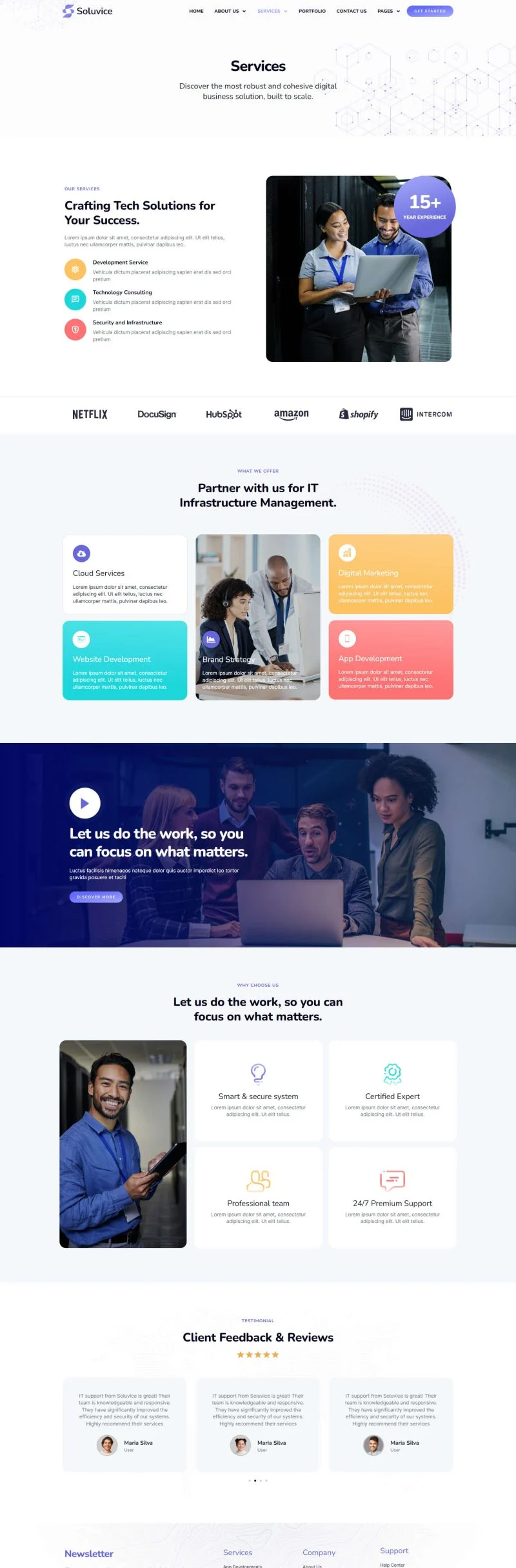 IT互联网 Elementor 模板服务页面预览