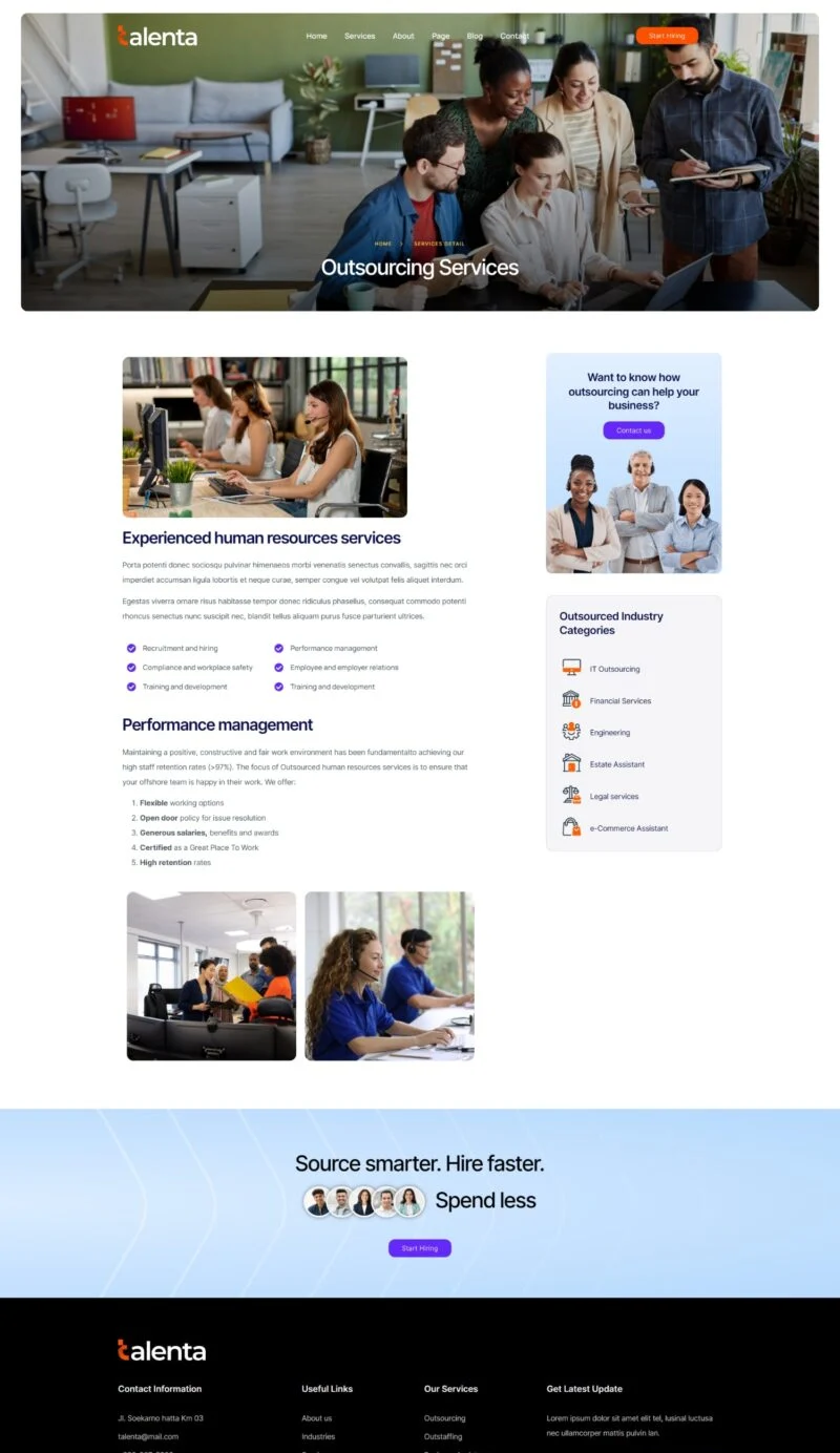 招聘流程外包Elementor网站模板_一键导入快速建站插图3-WP资源海 企业 Elementor 模板服务详情预览