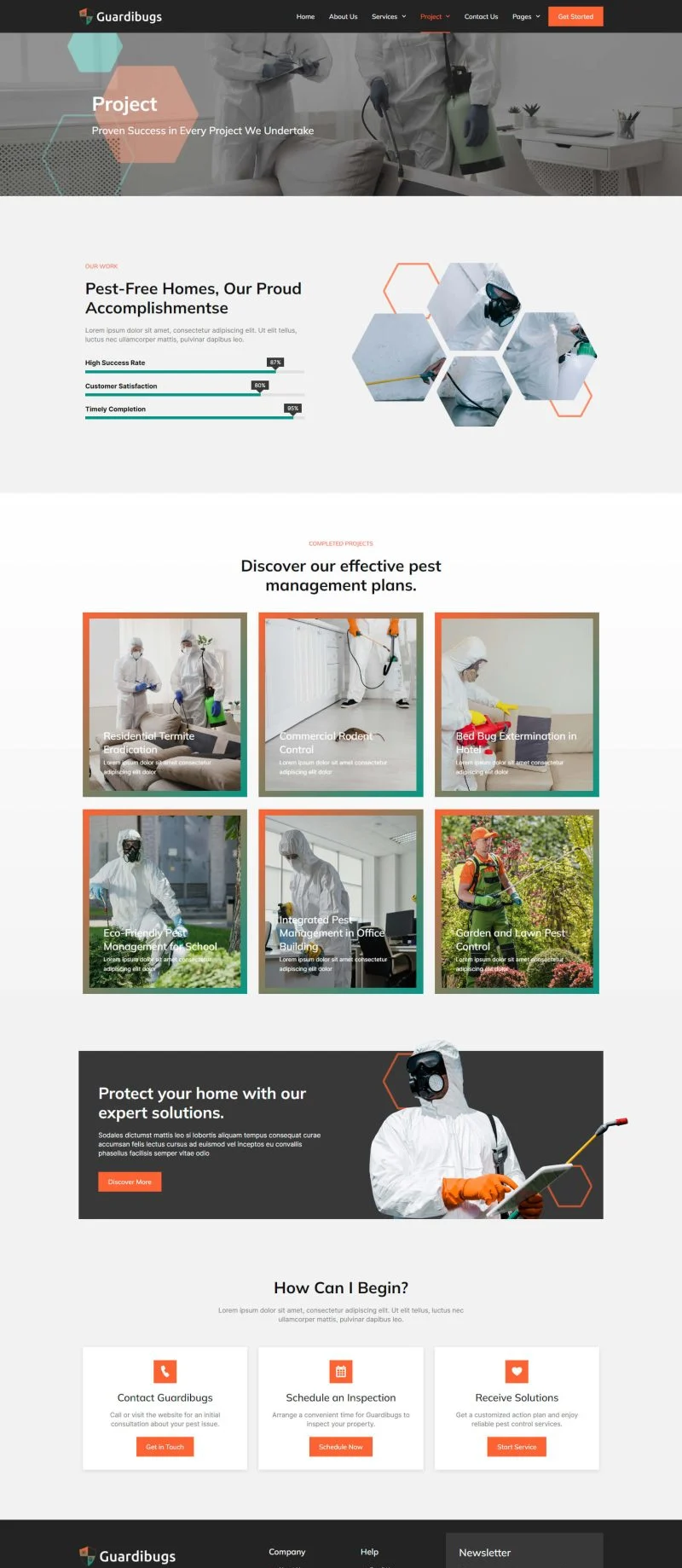 除虫服务Elementor网站模板_一键导入快速建站插图4-WP资源海 家政 Elementor 模板项目案例预览