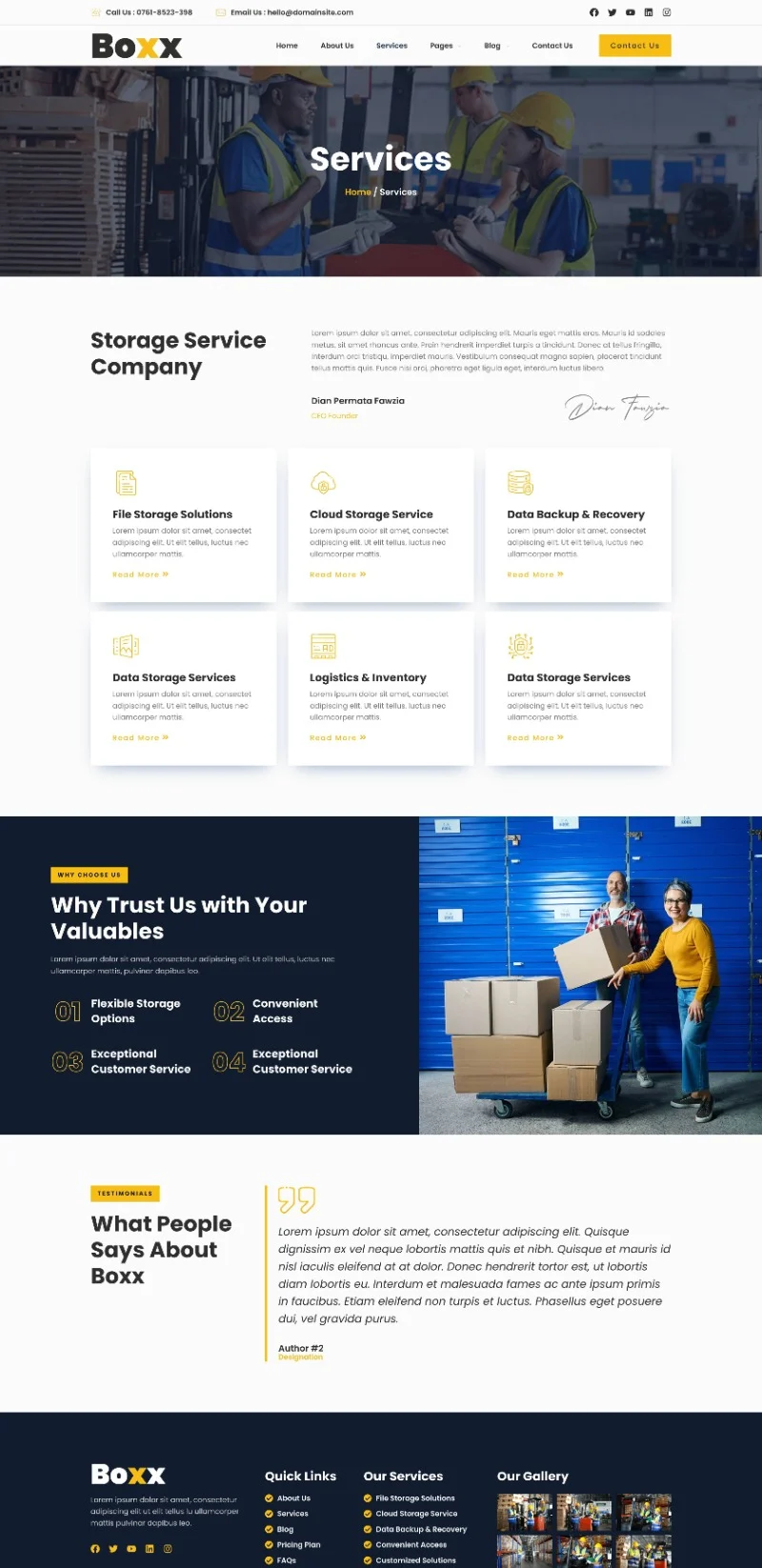 企业存储Elementor网站模板_一键导入快速建站插图3-WP资源海 企业 Elementor 模板服务页面预览