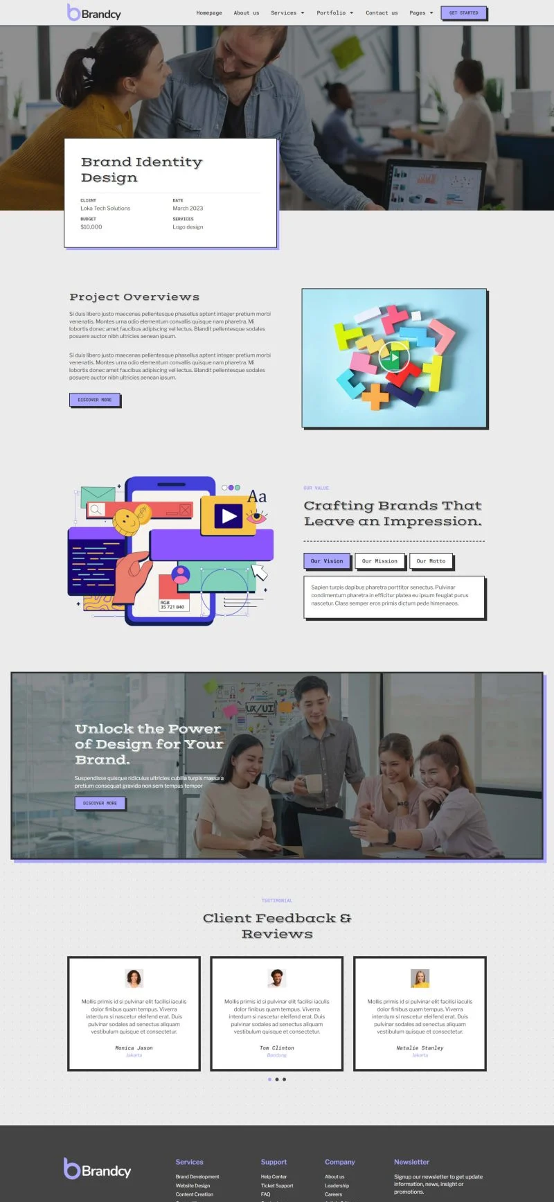 广告/营销 Elementor 模板案例页面预览