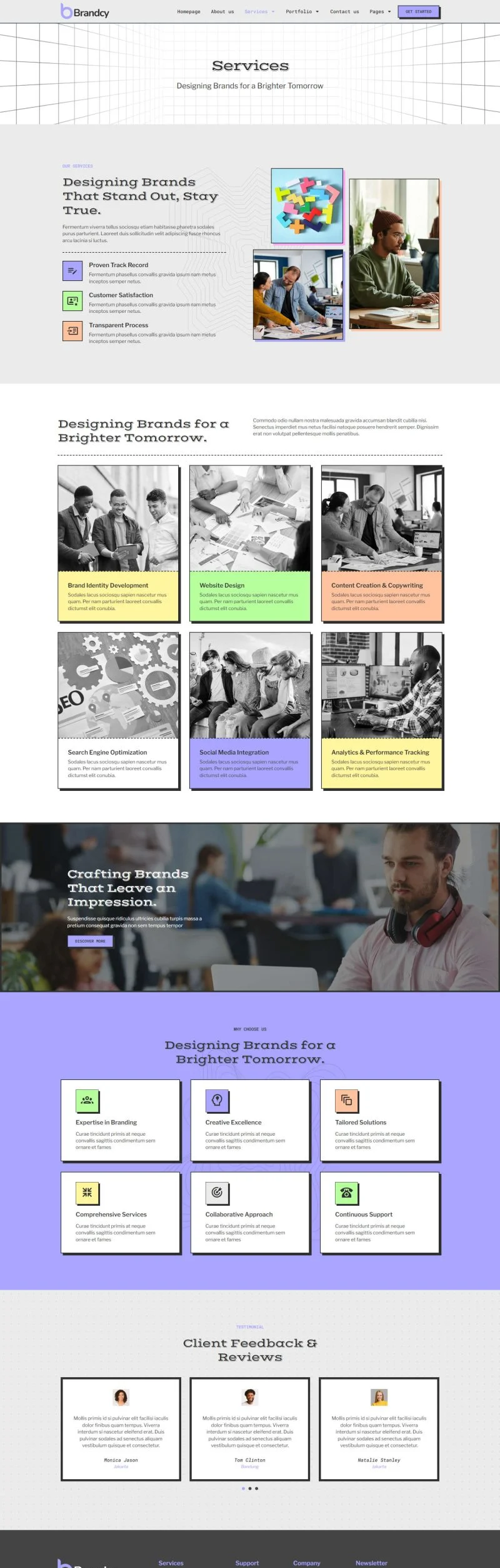 广告/营销 Elementor 模板服务页面预览