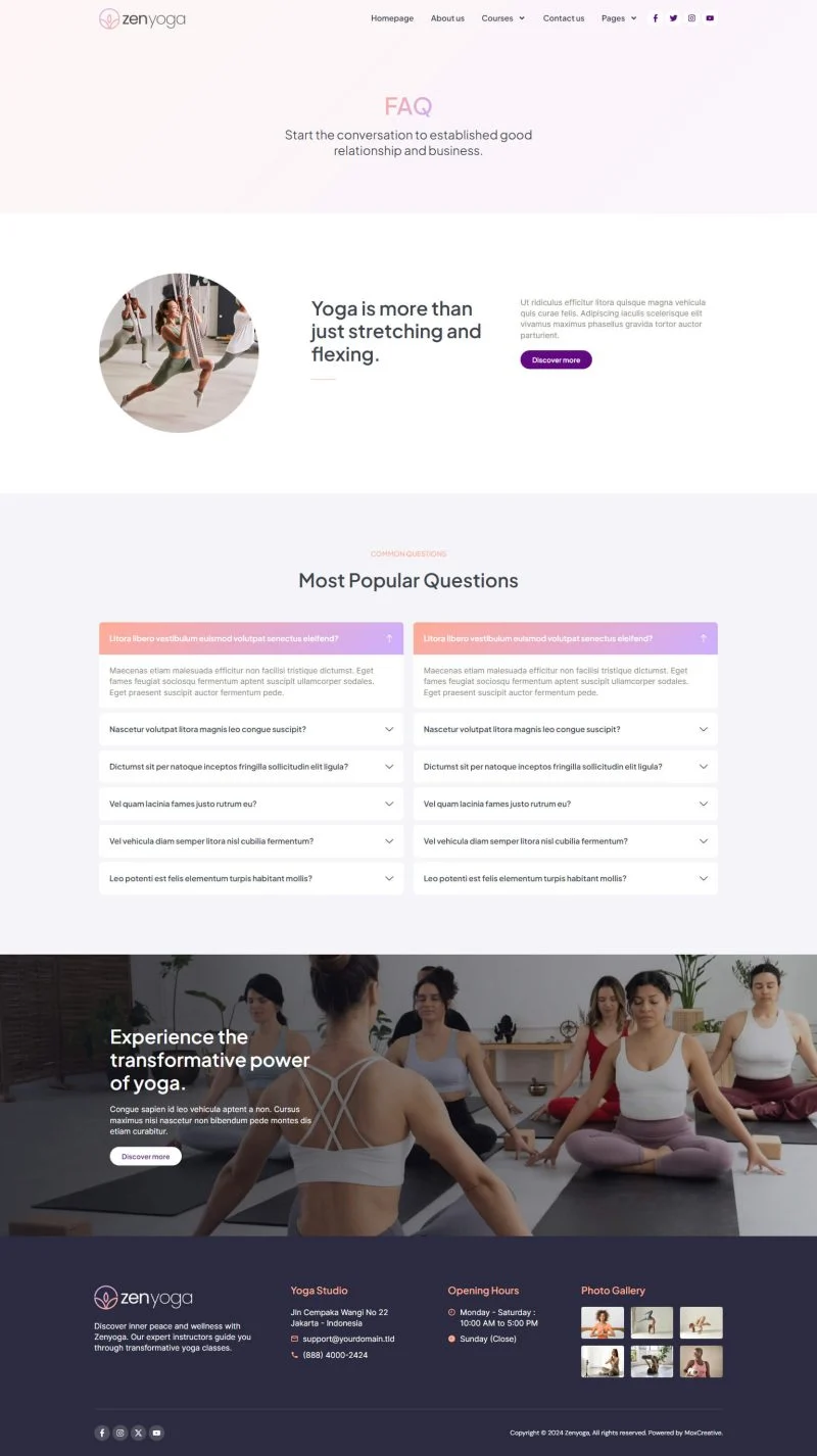 瑜伽教练培训Elementor网站模板_一键导入快速建站插图7-WP资源海 瑜伽/冥想 Elementor 模板常见问题预览