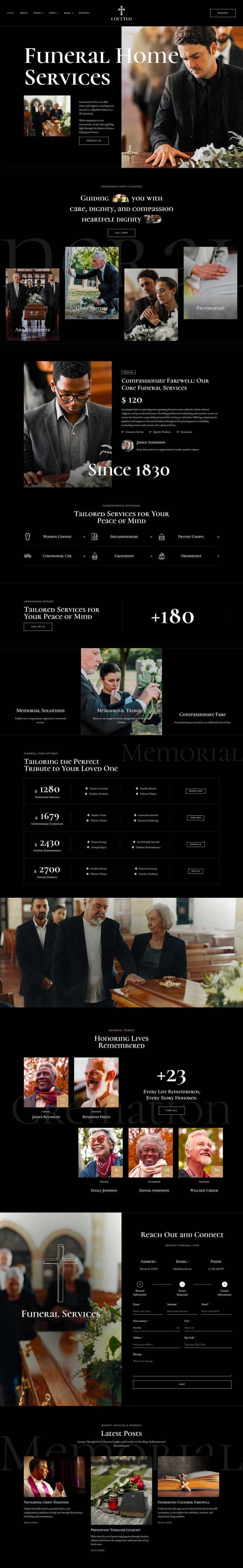 殡仪服务Elementor网站模板_一键导入快速建站插图1-WP资源海 组织/机构 Elementor 模板首页预览