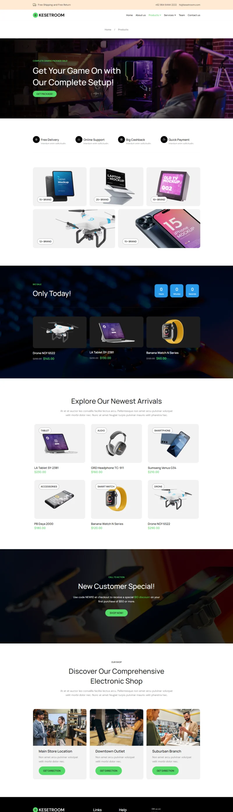 企业 Elementor 模板商品列表预览