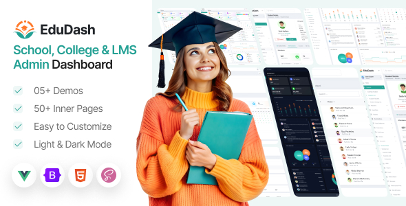 Edudash 教育管理后台 Vue 模板