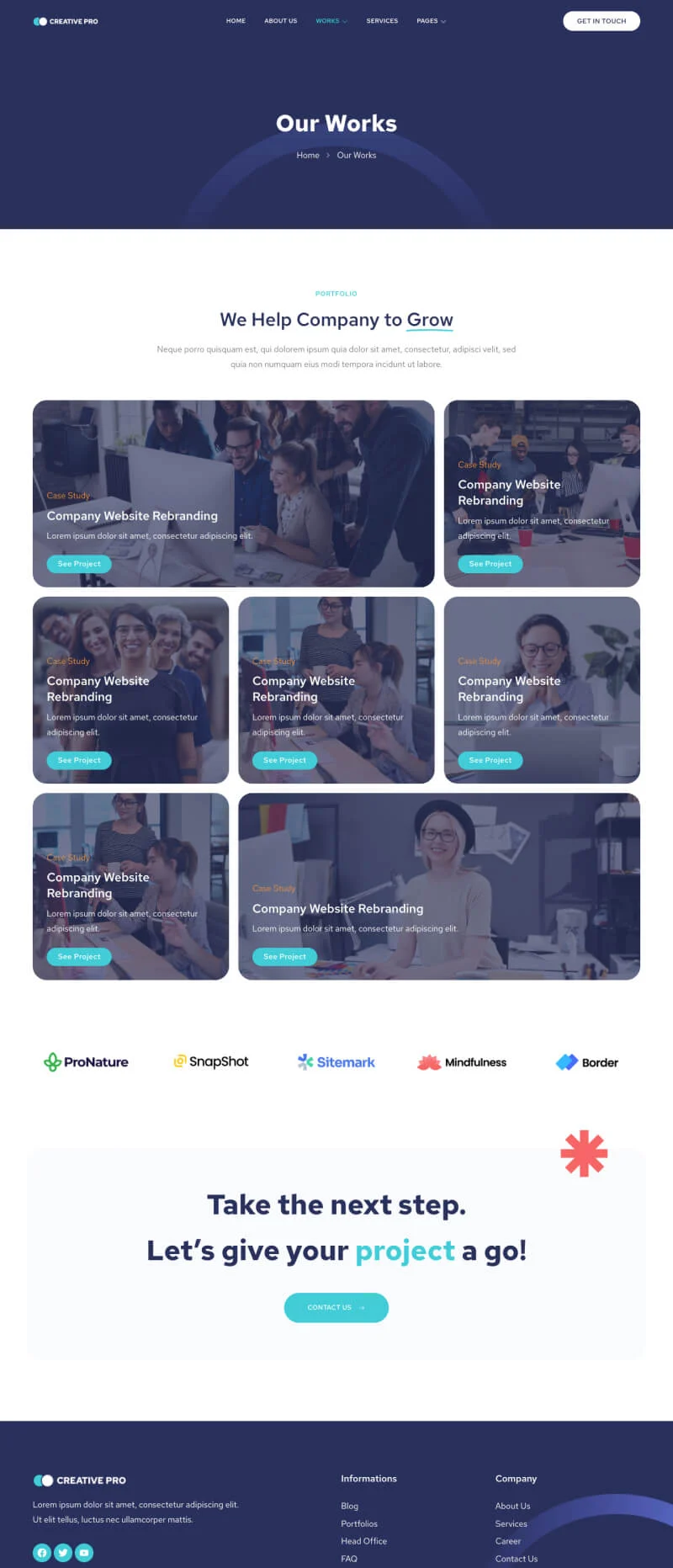 艺术/设计 Elementor 模板案例页面预览