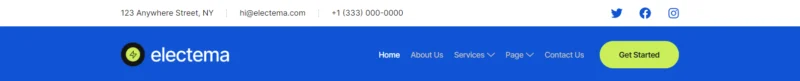 家庭电工Elementor网站模板_一键导入快速建站插图6-WP资源海 维修 Elementor 模板页眉预览