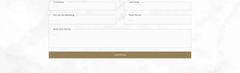 婚庆邀请Elementor网站模板_一键导入快速建站插图6-WP资源海 婚礼/婚庆 Elementor 模板联系表单预览