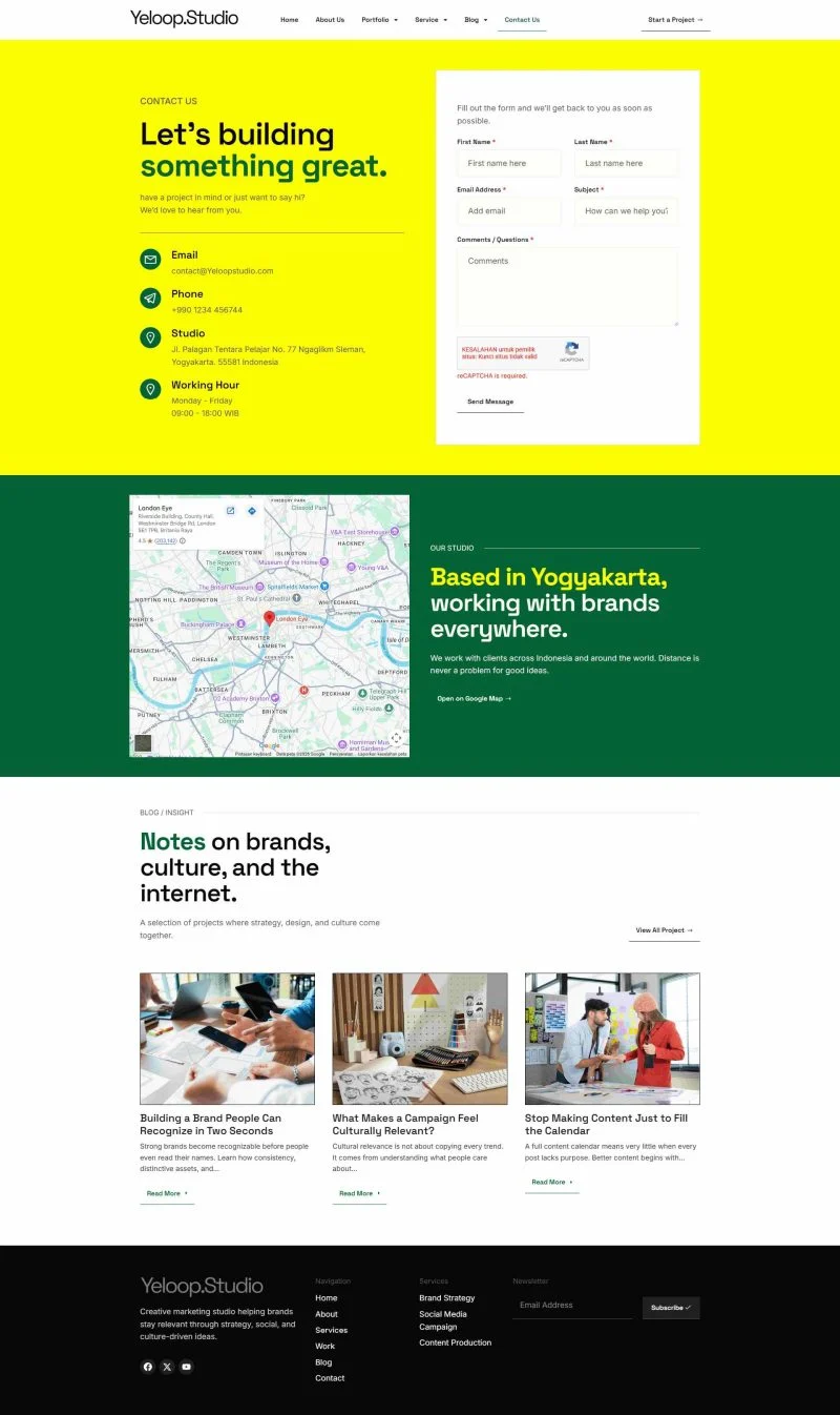 品牌策略与数字营销工作室Elementor网站模板_一键导入快速建站插图2-WP资源海 广告/营销 Elementor 模板联系页面预览