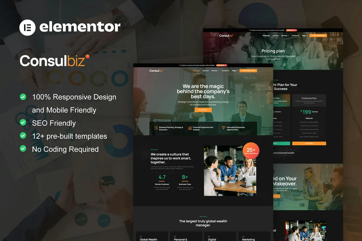战略与财务咨询Elementor网站模板_一键导入快速建站插图-WP资源海 服务/咨询 Elementor 网站模板封面