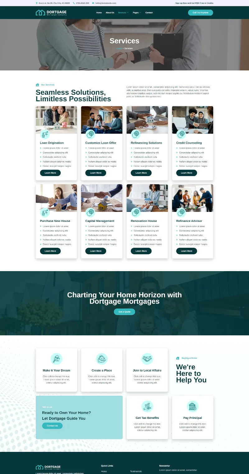 企业 Elementor 模板服务页面预览