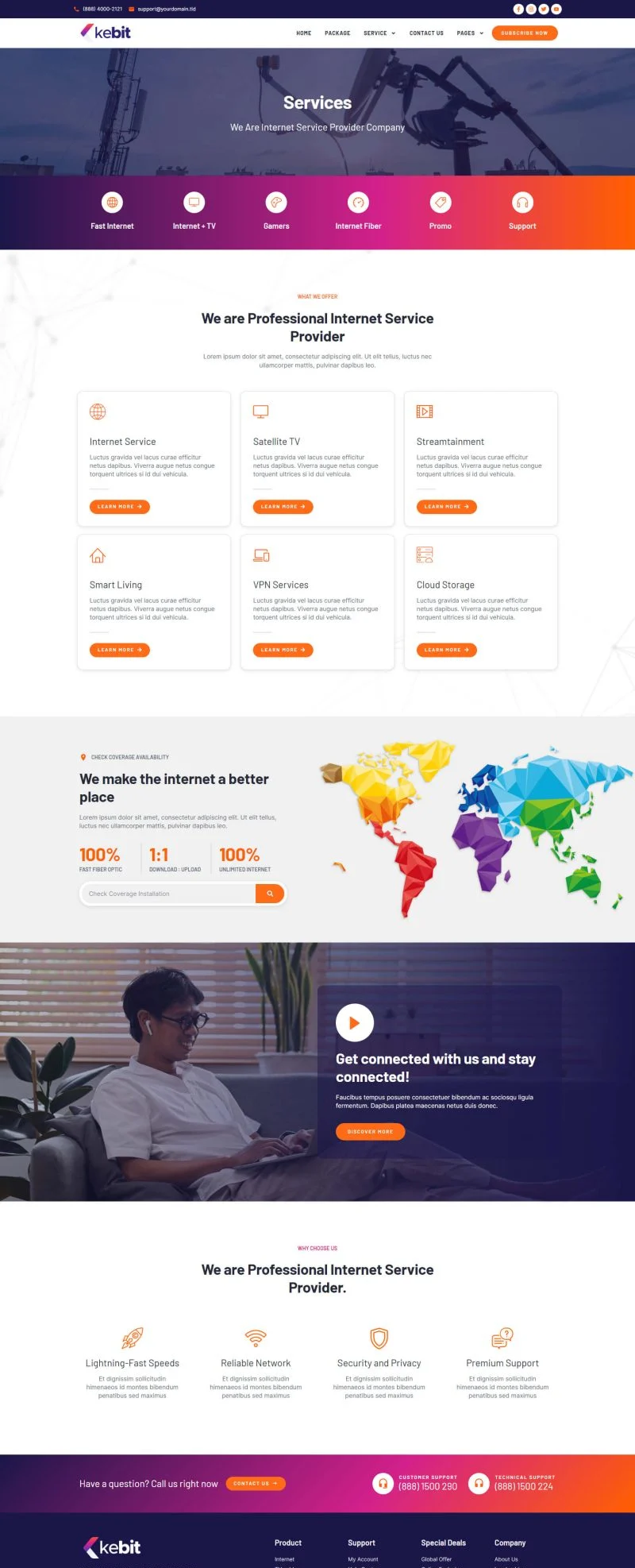 IT互联网 Elementor 模板服务页面预览