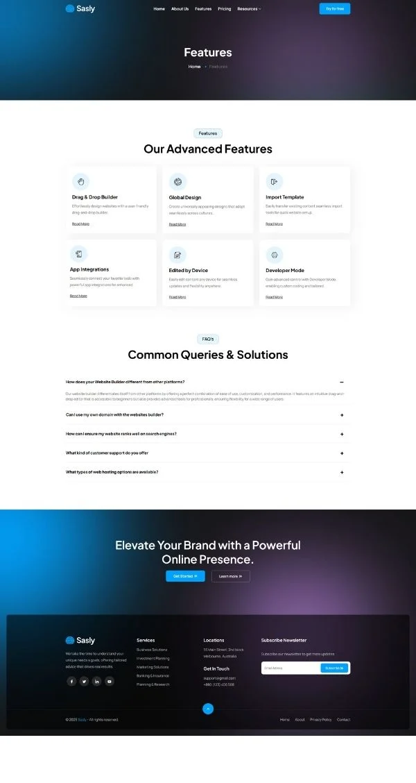 人工智能建站工具Elementor网站模板_一键导入快速建站插图5-WP资源海 AI Elementor 模板功能特色预览