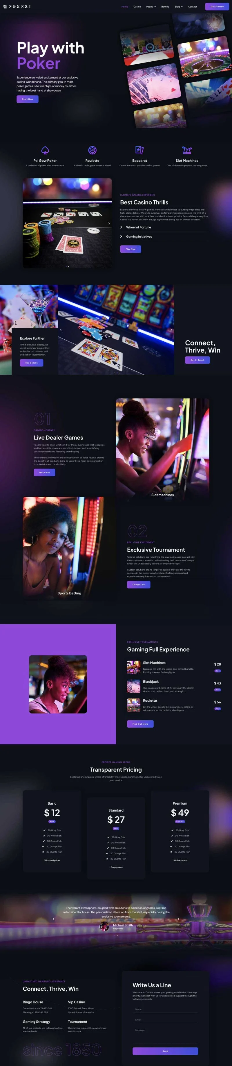 游戏/电竞 Elementor 模板首页预览