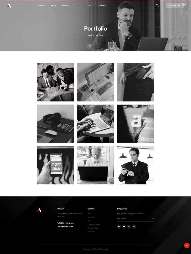 艺术/设计 Elementor 模板案例页面预览