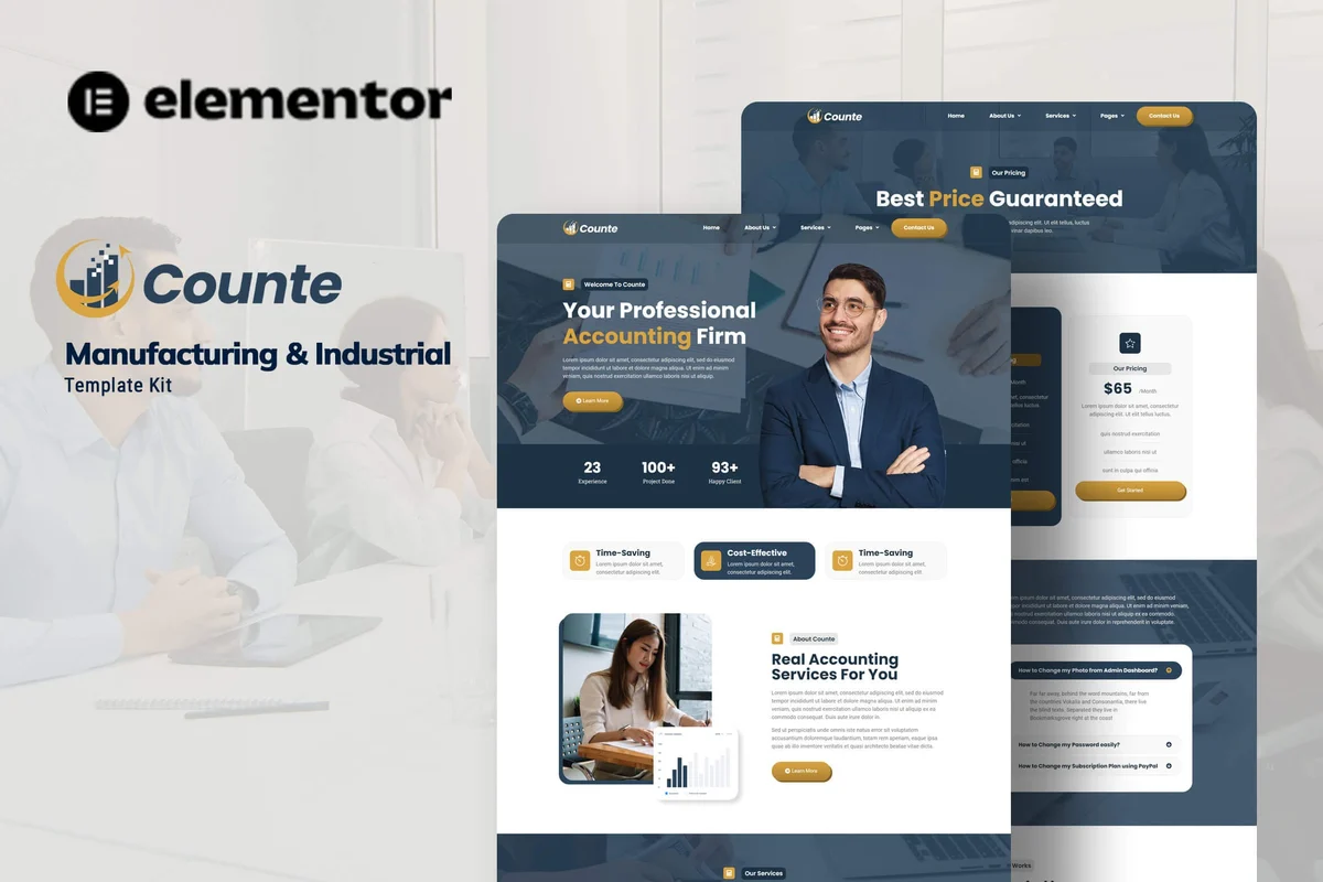 制造业与工业企业Elementor网站模板_一键导入快速建站插图-WP资源海 工业/工厂 Elementor 网站模板封面