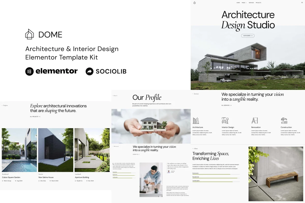 建筑室内设计机构Elementor网站模板_一键导入快速建站插图-WP资源海 艺术/设计 Elementor 网站模板封面