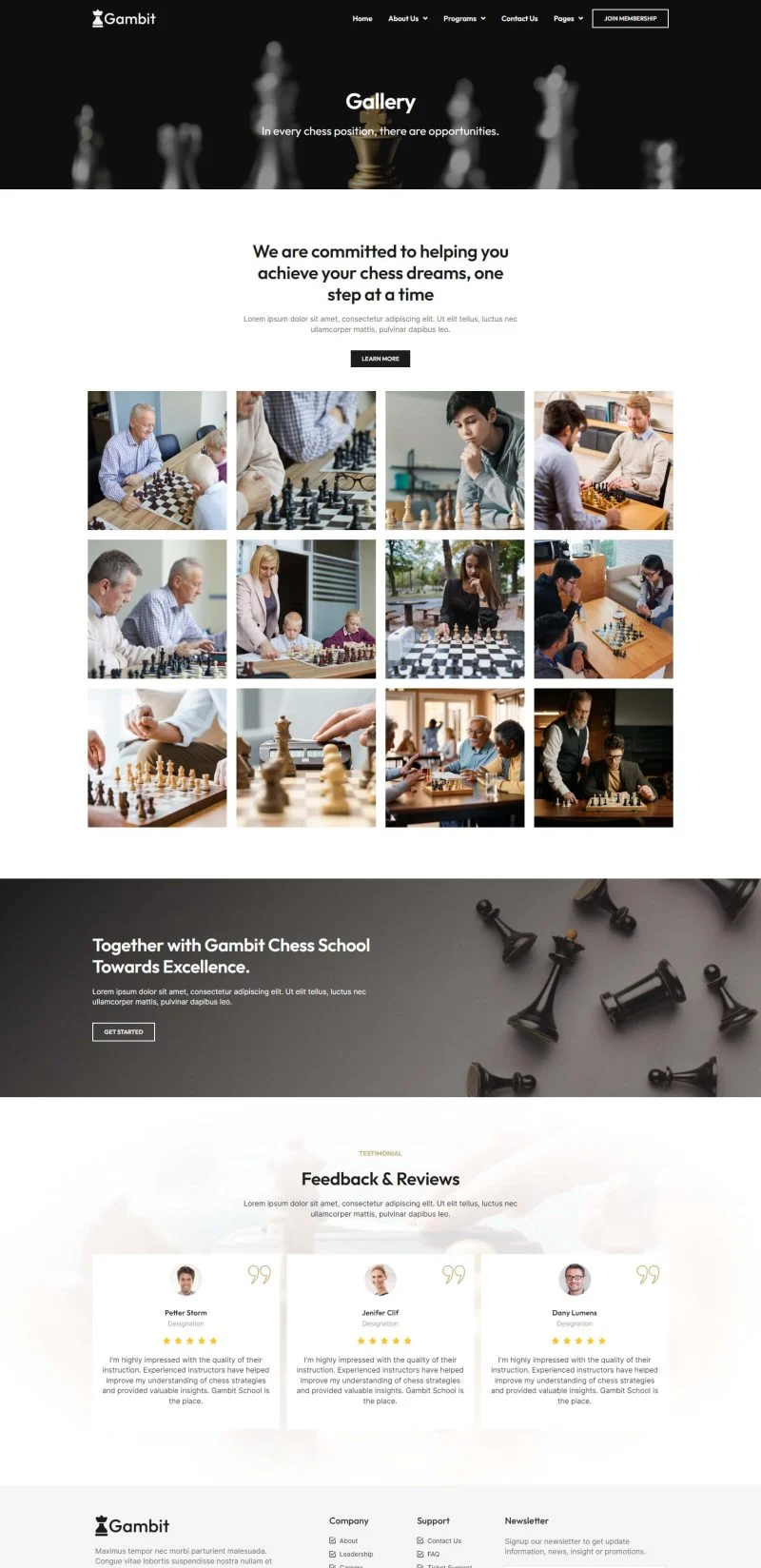 国际象棋俱乐部课程培训Elementor网站模板_一键导入快速建站插图6-WP资源海 教育/培训 Elementor 模板图片展示预览