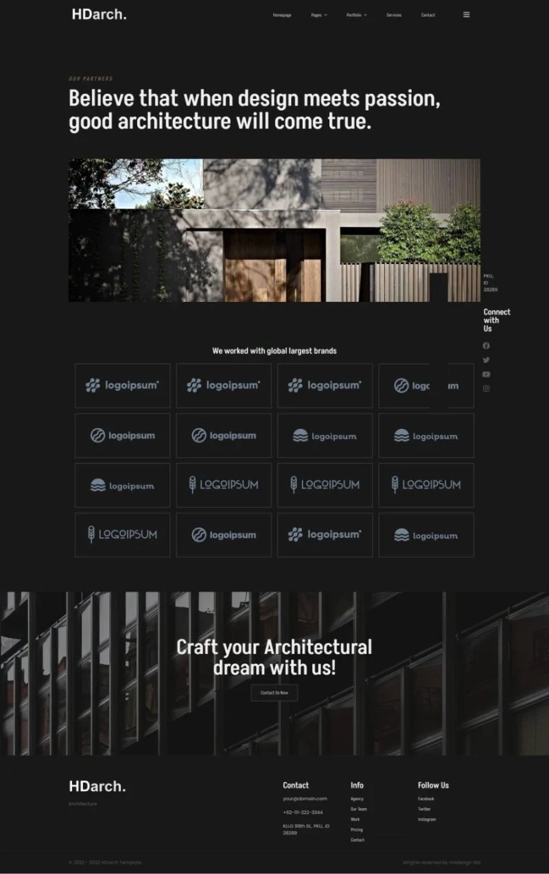 建筑/地产 Elementor 模板合作伙伴预览