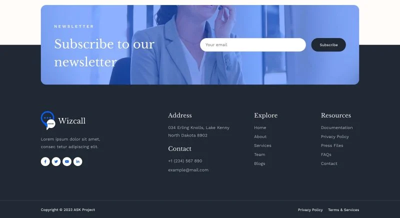 呼叫中心与电话营销公司Elementor网站模板_一键导入快速建站插图7-WP资源海 服务/咨询 Elementor 模板表单预览