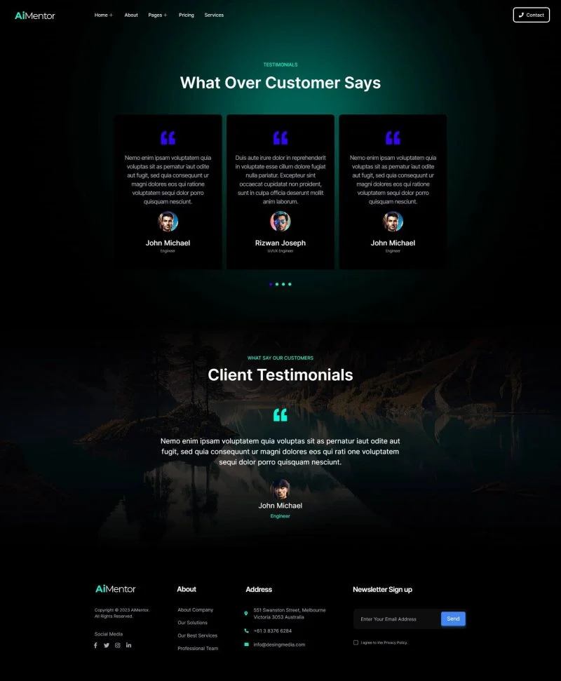 AI图像生成工具Elementor网站模板_一键导入快速建站插图2-WP资源海 AI Elementor 模板客户评价预览