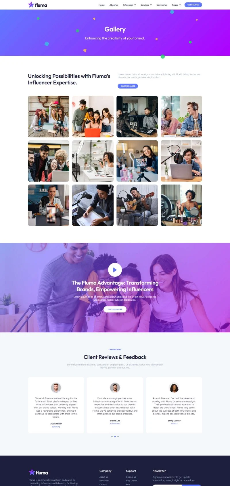 广告/营销 Elementor 模板图片展示预览