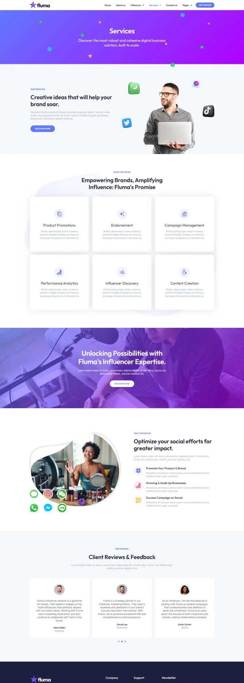 广告/营销 Elementor 模板服务页面预览