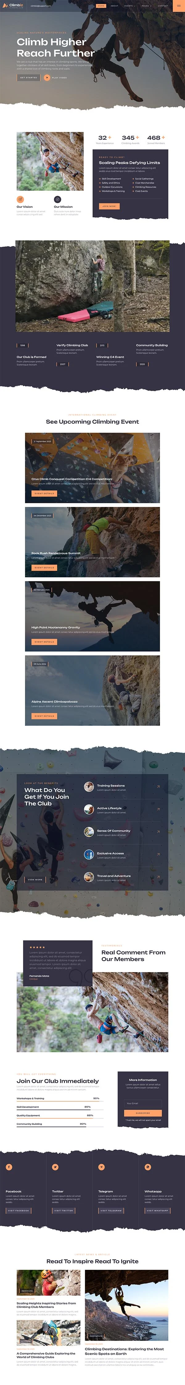 运动/健身 Elementor 模板首页预览