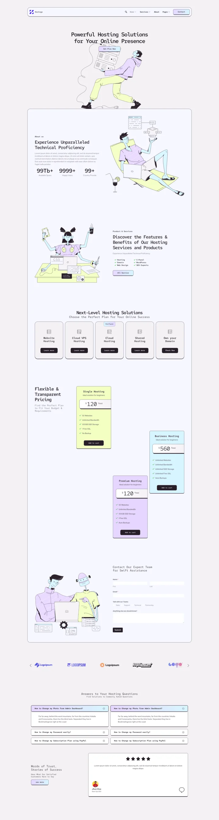 IT互联网 Elementor 模板首页预览
