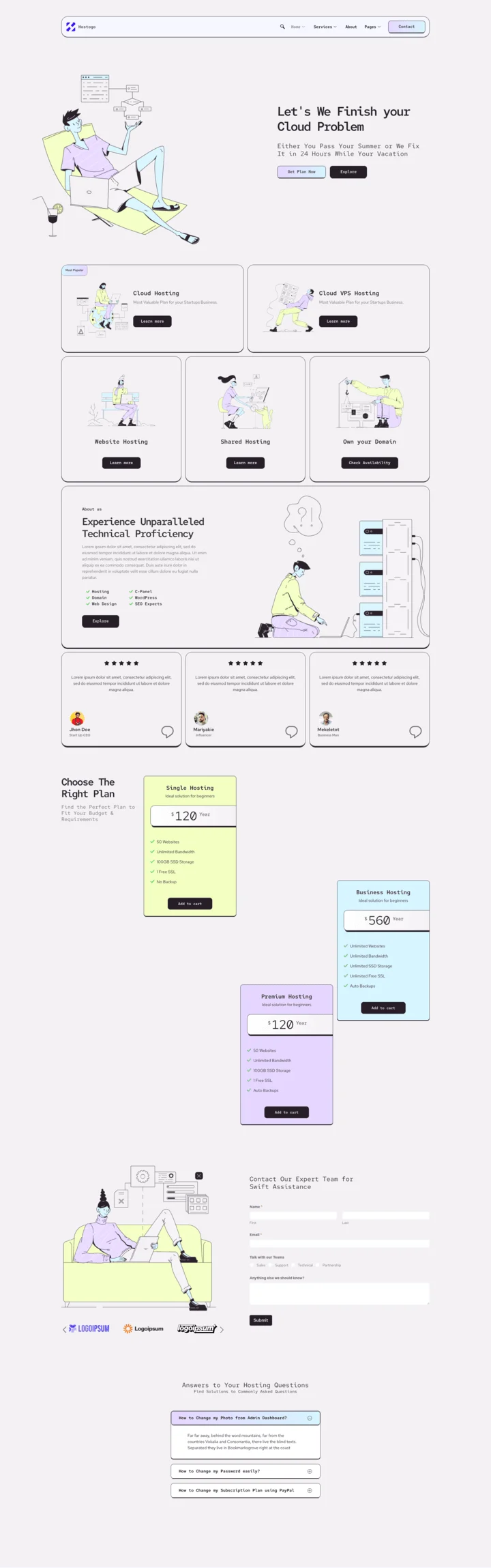 IT互联网 Elementor 模板首页预览