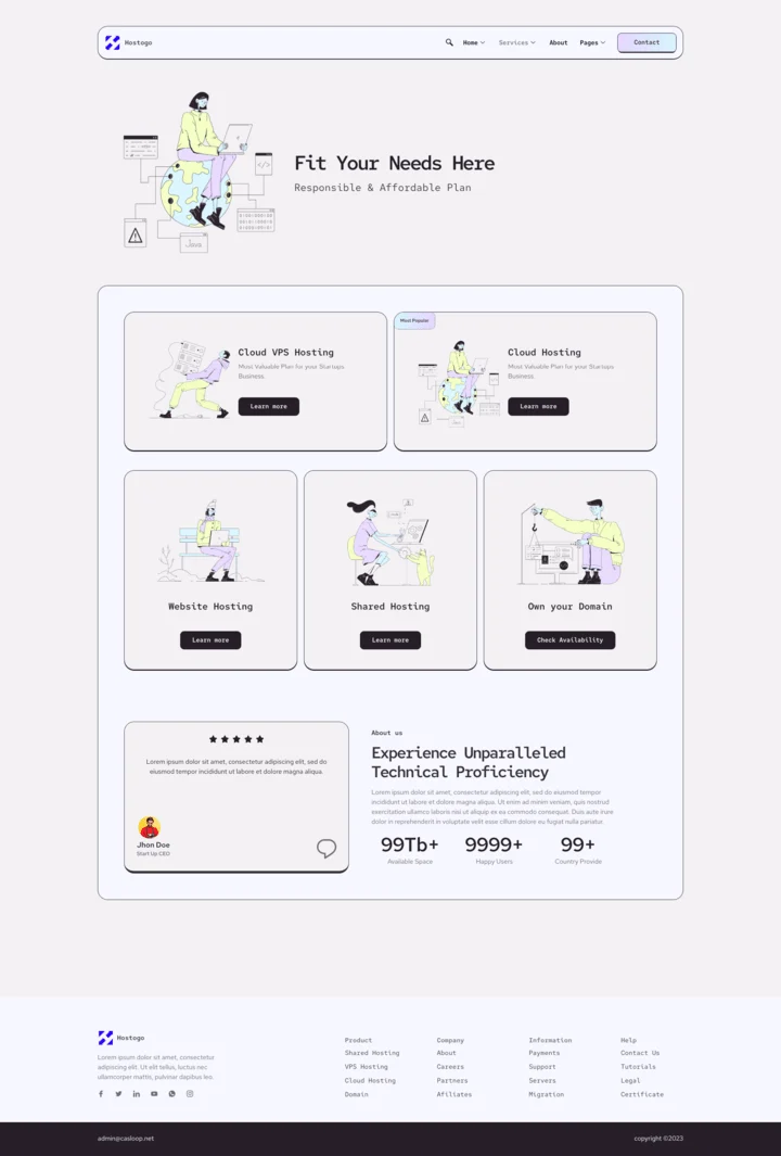 IT互联网 Elementor 模板服务列表预览