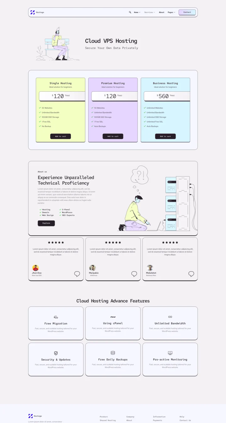 IT互联网 Elementor 模板服务详情预览