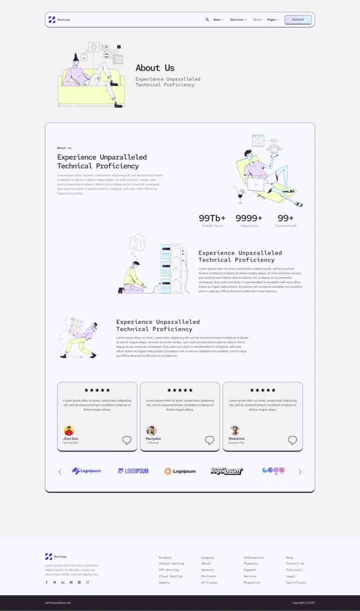 IT互联网 Elementor 模板关于我们预览