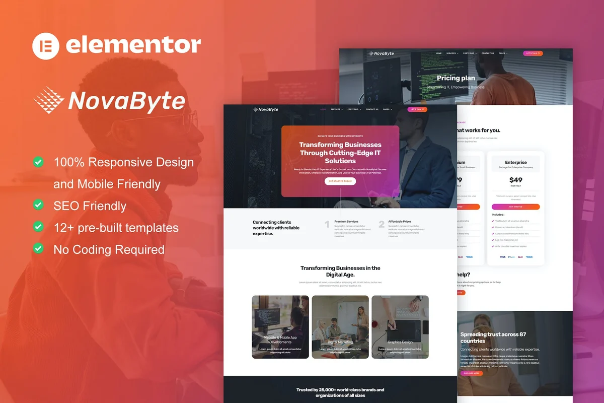 IT解决方案服务商Elementor网站模板_一键导入快速建站插图-WP资源海 IT互联网 Elementor 网站模板封面