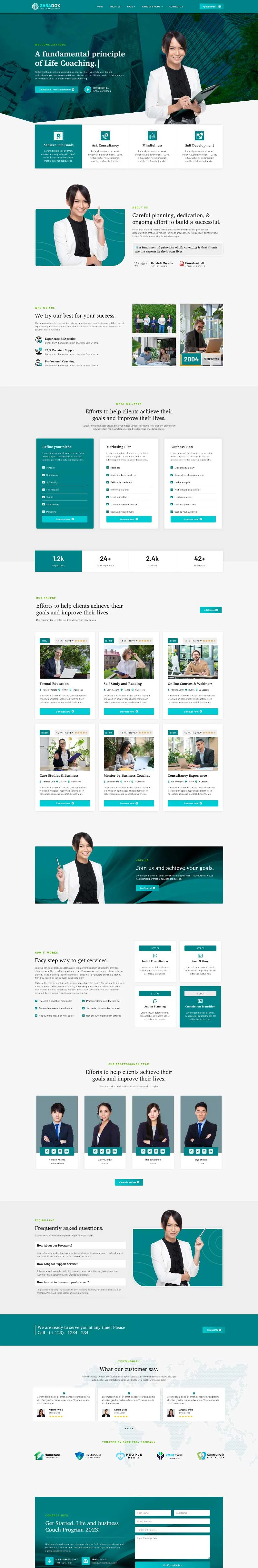 个人成长与商业教练服务Elementor网站模板_一键导入快速建站插图1-WP资源海 服务/咨询 Elementor 模板首页预览