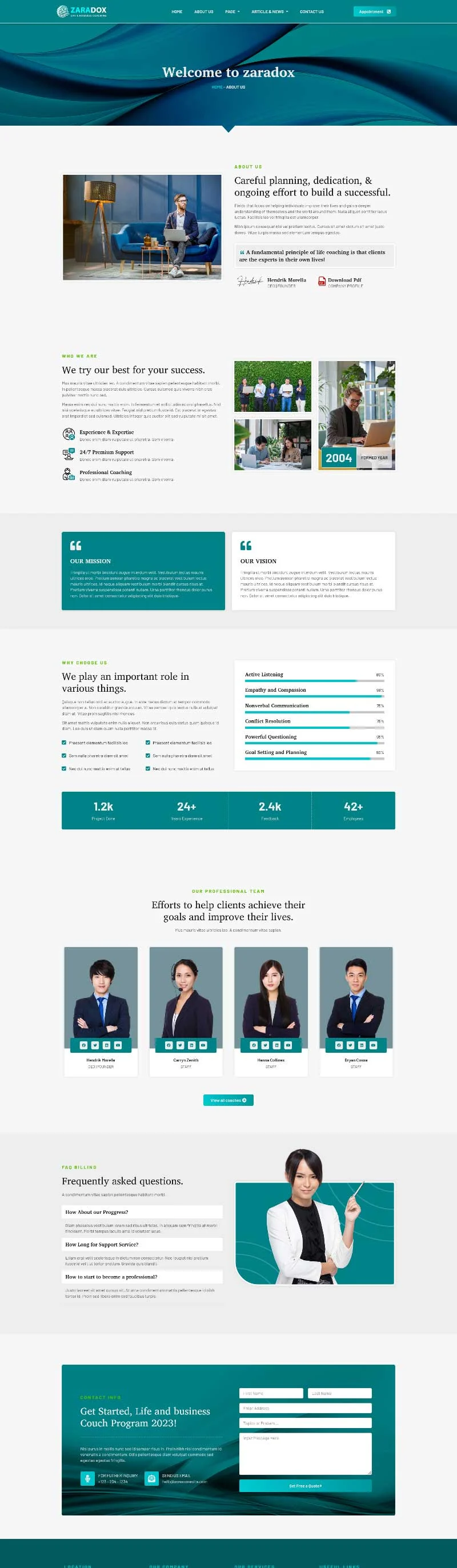 个人成长与商业教练服务Elementor网站模板_一键导入快速建站插图2-WP资源海 服务/咨询 Elementor 模板关于我们预览