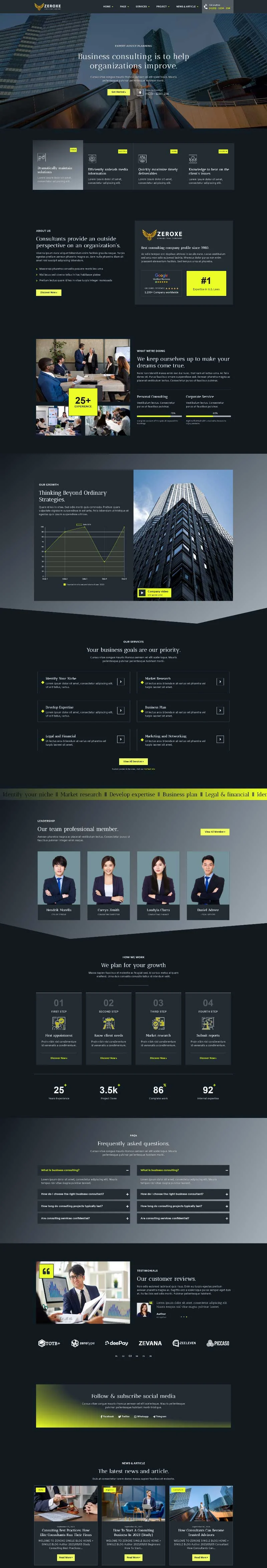 商业咨询公司Elementor网站模板_一键导入快速建站插图2-WP资源海 服务/咨询 Elementor 模板首页预览