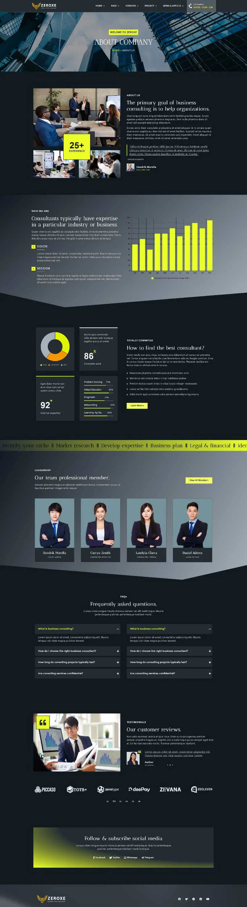 商业咨询公司Elementor网站模板_一键导入快速建站插图3-WP资源海 服务/咨询 Elementor 模板关于我们预览