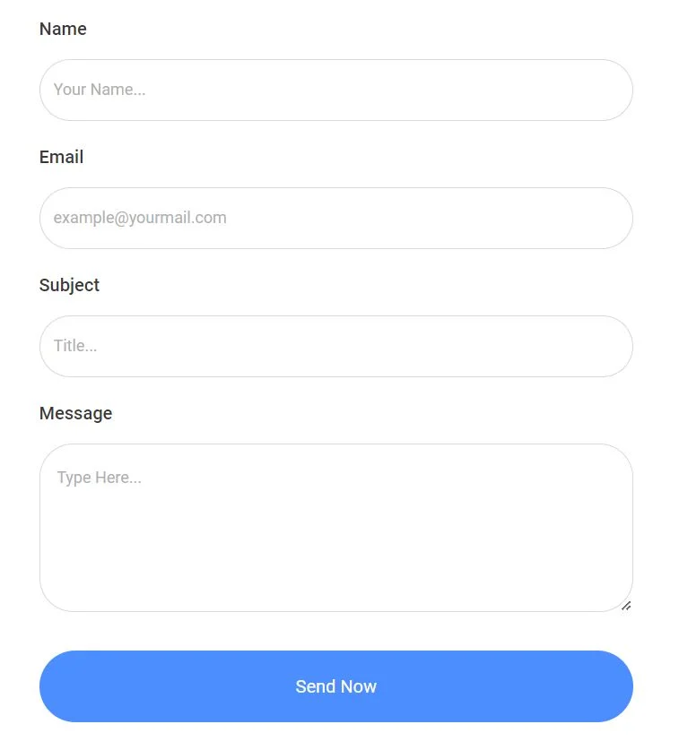 AI Elementor 模板联系表单预览