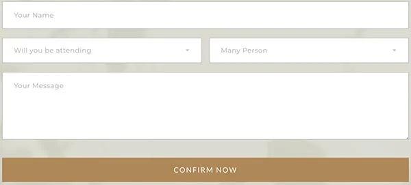 婚礼电子请柬Elementor网站模板_一键导入快速建站插图2-WP资源海 婚礼/婚庆 Elementor 模板表单预览