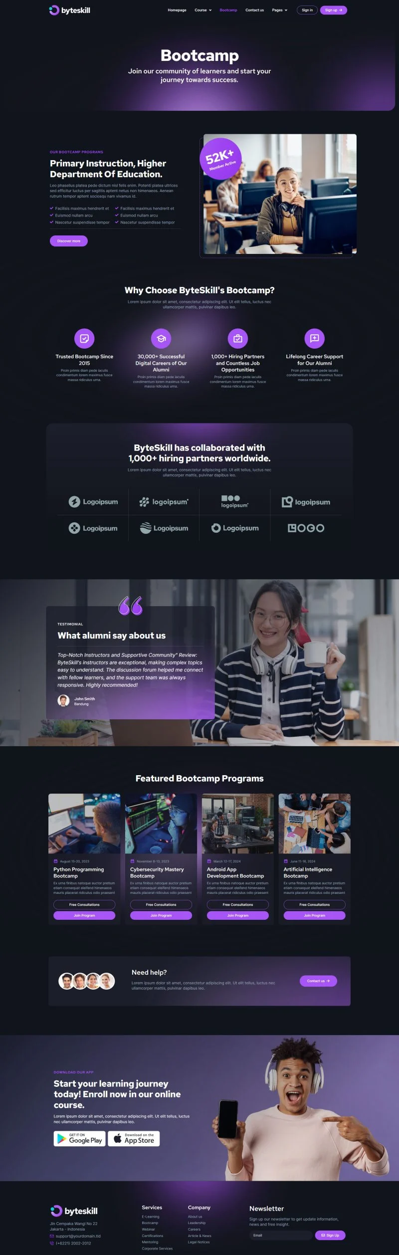 IT技能课程Elementor网站模板_一键导入快速建站插图2-WP资源海 技术/教程 Elementor 模板训练营页面预览