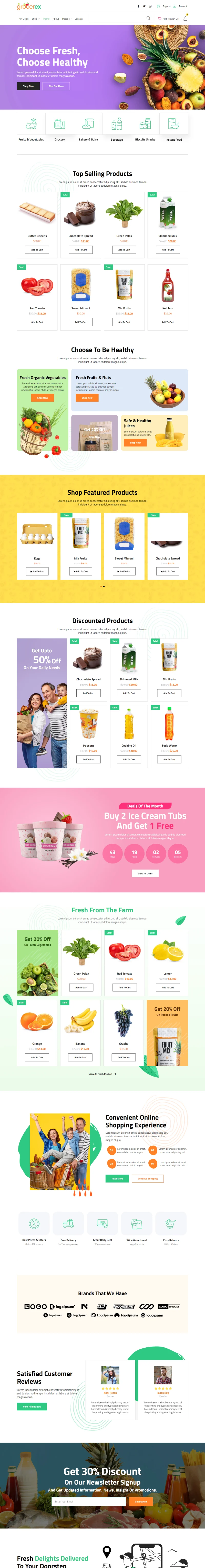 电商 Elementor 模板首页预览