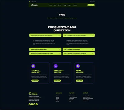 教育/培训 Elementor 模板常见问题预览