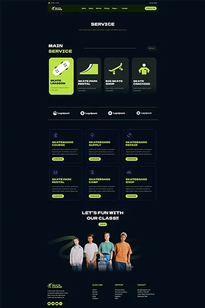 教育/培训 Elementor 模板服务页面预览