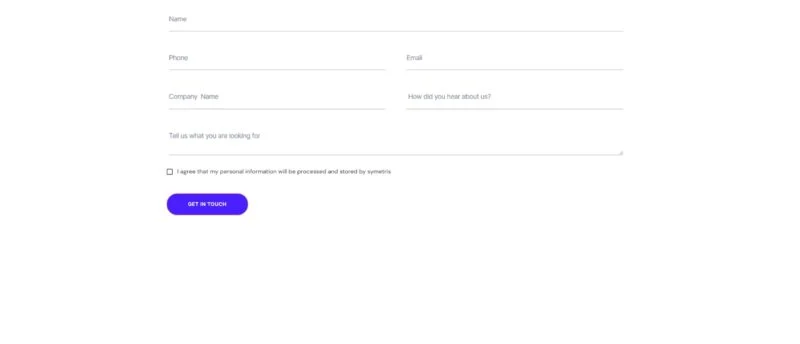 社交媒体营销与达人合作机构Elementor网站模板_一键导入快速建站插图6-WP资源海 广告/营销 Elementor 模板联系表单预览
